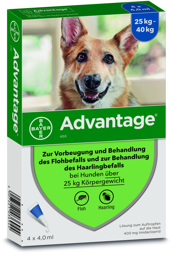 Advantage 400 mg für Hunde von 25 kg bis 40 kg Valsona