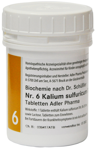 Adler Schüßler Salz Nr. 6 | Kalium sulfuricum D6