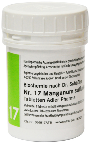 Adler Schüßler Salz Nr. 17 | Manganum sulfuricum D12
