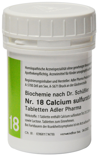 Adler Schüßler Salz Nr. 18 | Calcium sulfuratum D12