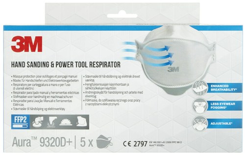 3M 9320D+ Aura Einweg-Partikel-Atemschutzmaske