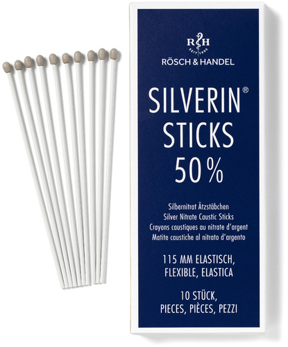 Silverin Sticks 50% mit Silbernitrat 115mm elastisch