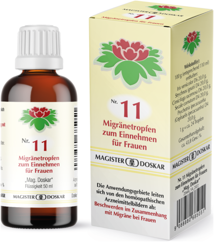 Magister Doskar Nr. 11 Migränetropfen für Frauen