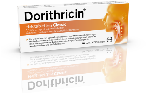 Dorithricin Halstabletten Classic 0,5 mg / 1,0 mg / 1,5 mg Lutschtabletten