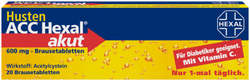 Husten ACC Hexal akut 600 mg - Brausetabletten
