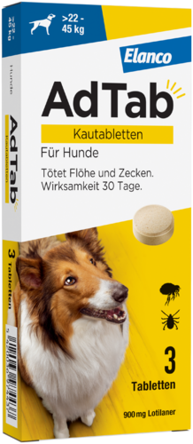 AdTab 900 mg Kautabletten für Hunde (>22–45 kg)