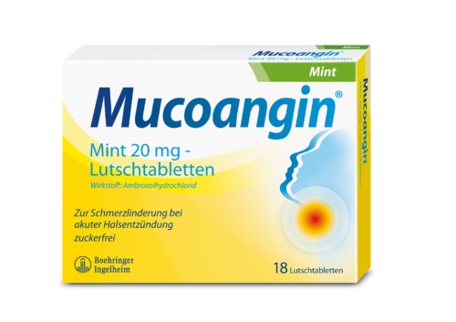 Mucoangin Lutschtabletten gegen Halsschmerzen Mint