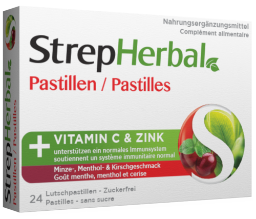 StrepHerbal Minze-, Menthol- & Kirschgeschmack​