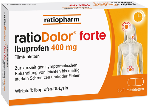 ratioDolor forte Ibuprofen 400 mg Filmtabletten