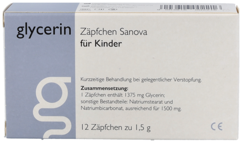 Glycerin Zäpfchen Sanova für Kinder