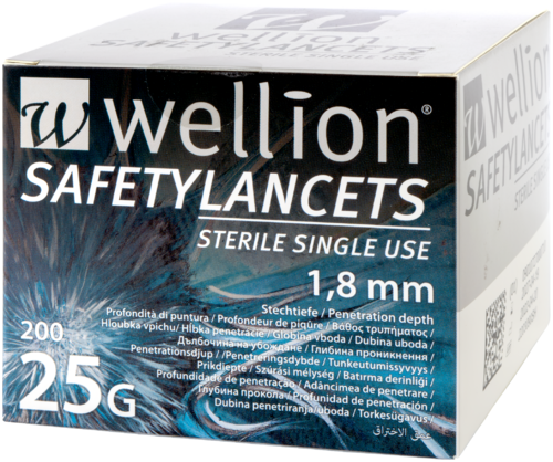 Wellion Sicherheitslanzetten 25G (Safetylancets)