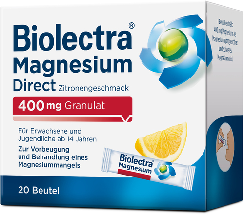 Biolectra Magnesium Direct Zitronengeschmack 400 mg Granulat