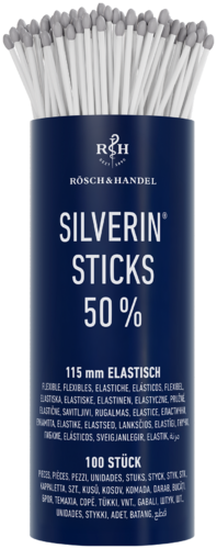 Silverin Sticks 50% mit Silbernitrat 115mm elastisch